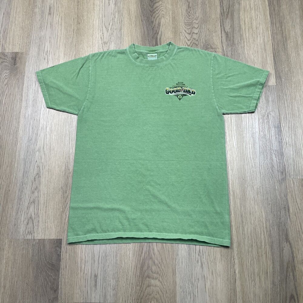 Crazy Shirts Good Ol' Dad Shirt Mens Medium Green Graphic Tee Money Dyed Funny